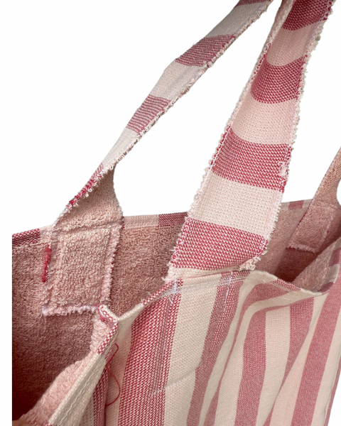 Pink Cabana Beach Tote