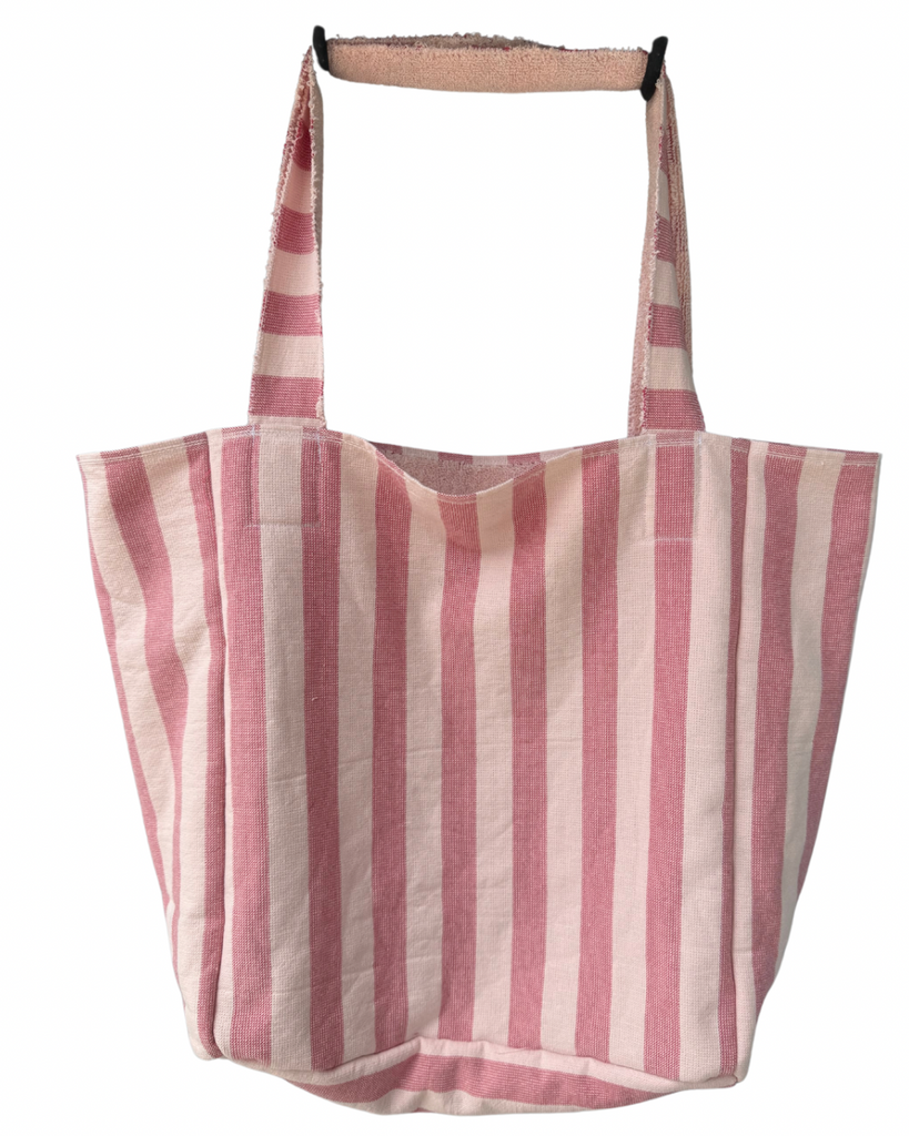 Pink Cabana Beach Tote