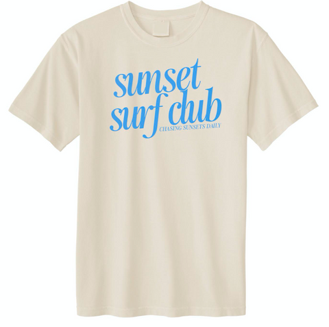 ***BRAND NEW- SUNSET SURF CLUB - CHASING SUNSETS DAILY TSHIRT