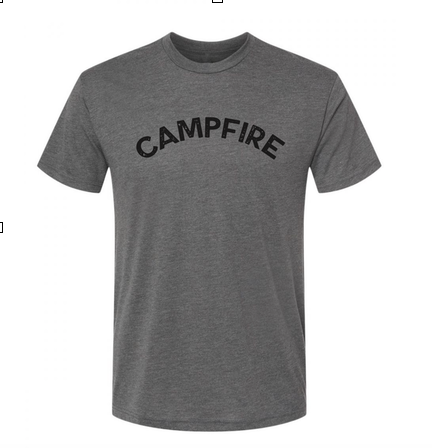 CAMPFIRE TSHIRT IN BLACK AND VINTAGE GREY
